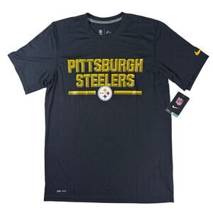 Nike Team Apparel NFL Pittsburgh Steelers Football T-Shirt Men’s Medium Black